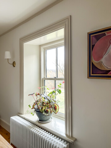 muslin on trim with white walls
