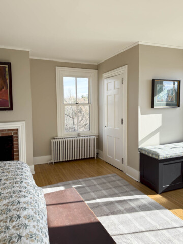 white trim paint with white baseboards and white ceiling with taupe walls