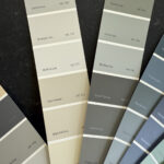 A few paint chips from the Ben Moore fan deck