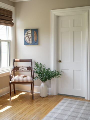 Smokey Taupe by Ben Moore in our apartment bedroom