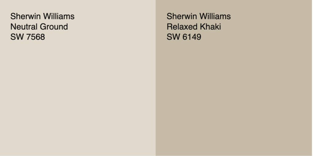 neutral ground and relaxed khaki