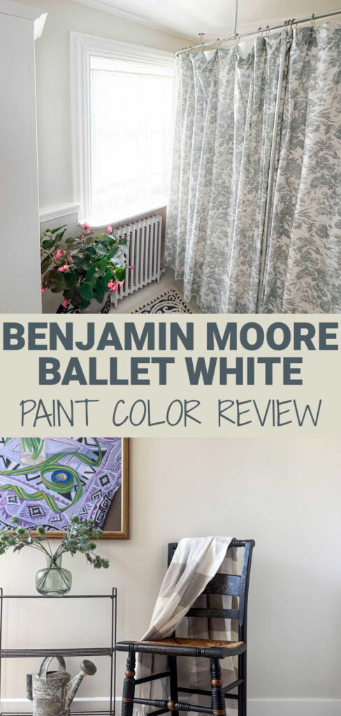 collage of ballet white painted rooms with text overlay