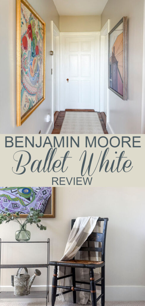 collage of ballet white painted rooms with text overlay