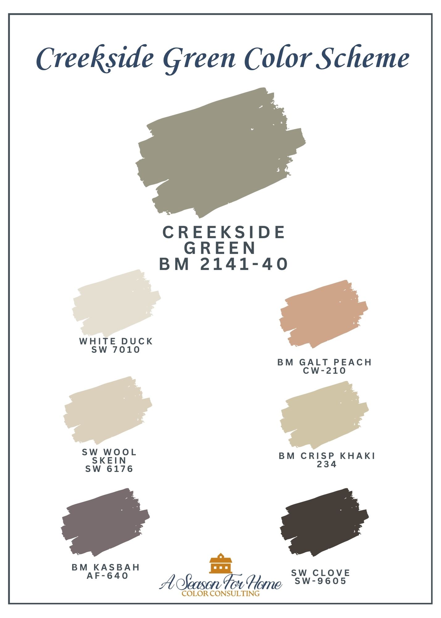 colors that go with Creekside Green