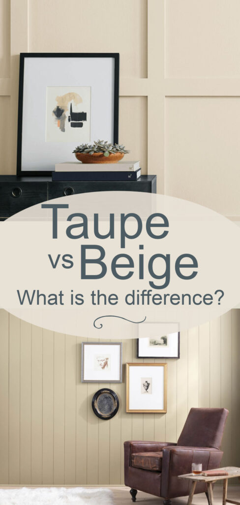 Taupe and beige walls with text overlay