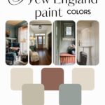 collage of new england homes with featured paint colors with text overlay
