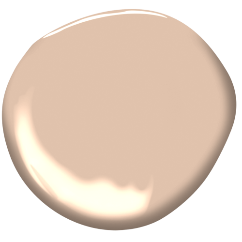 georgetown pink beige is the perfect soft peach paint color for a living room or kitchen