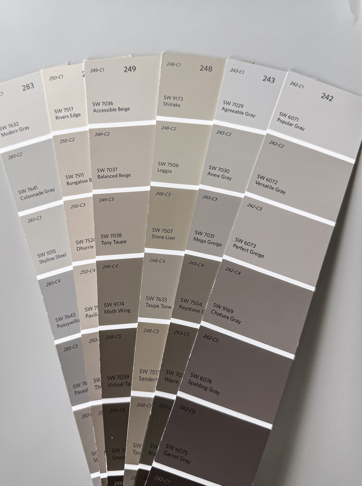 sherwin williams warm neutrals (including taupe paint colors, tan, beige and griege)