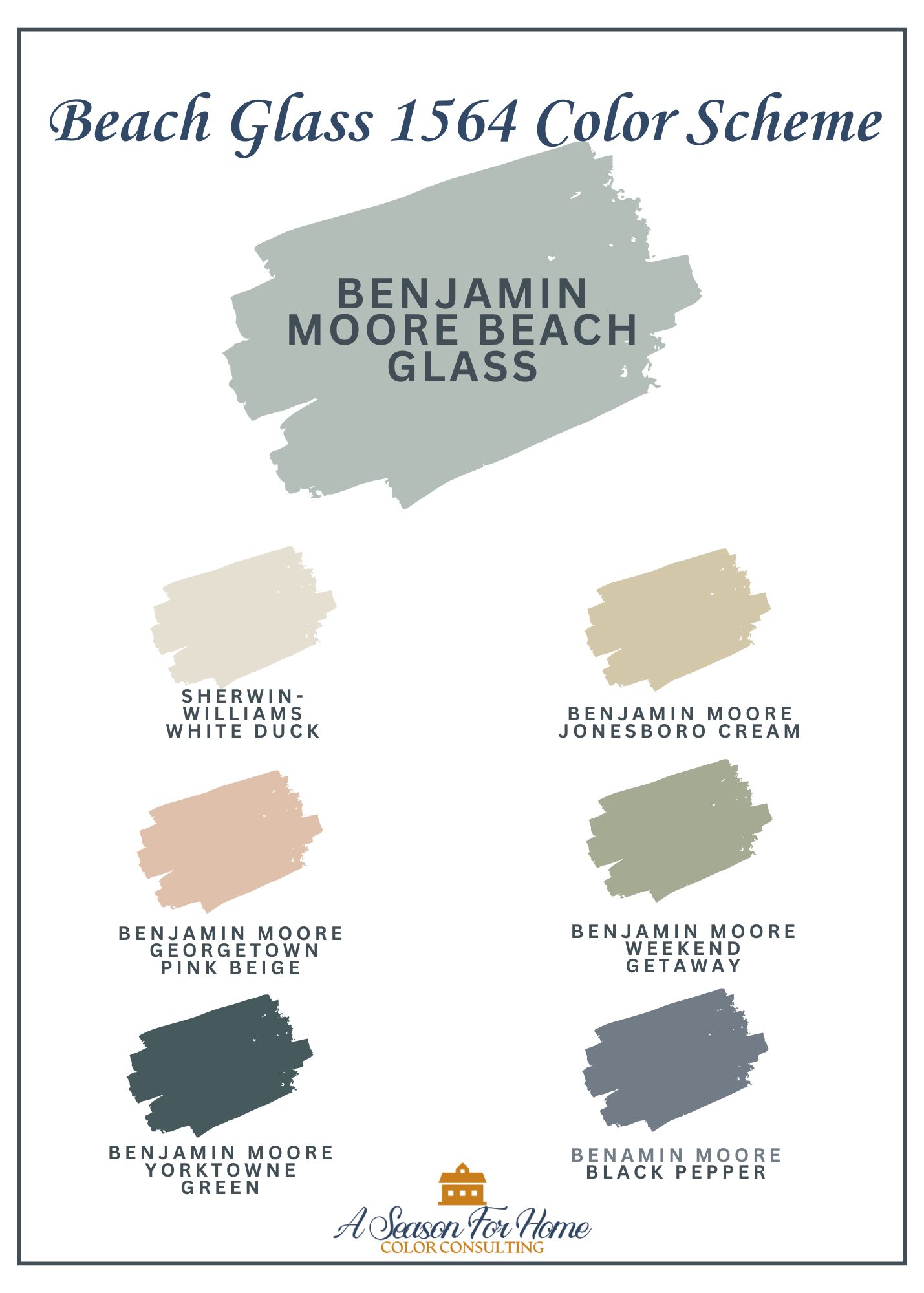 beach glass with coordinating colors