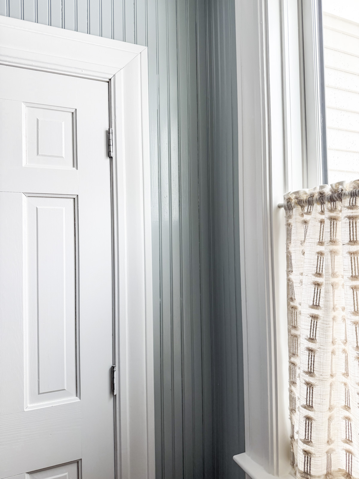 beach glass with white dove trim