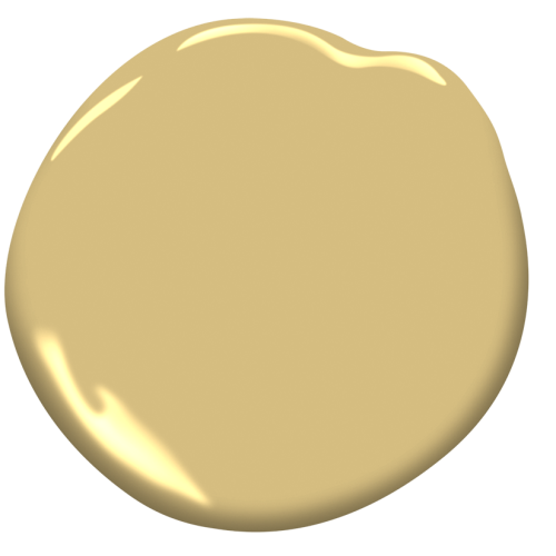 gold paint color for kitchen cabinets: Wythe Gold by Ben Moore