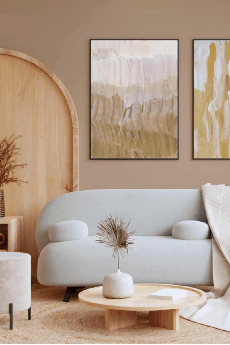 Cream Soda by Benjamin Moore aka Nubuck is a peachy beige with earthy vibes. 